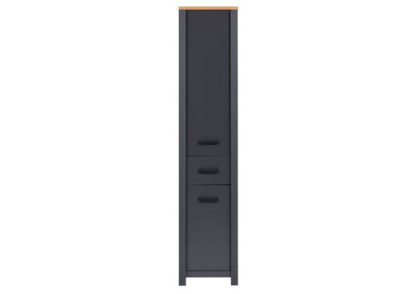 Hochschrank Veneto 2 Türen Anthrazit / Eiche Artisan Dekor