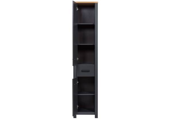 Hochschrank Veneto 2 Türen Anthrazit / Eiche Artisan Dekor