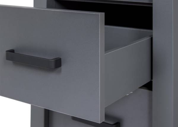 Hochschrank Veneto 2 Türen Anthrazit / Eiche Artisan Dekor