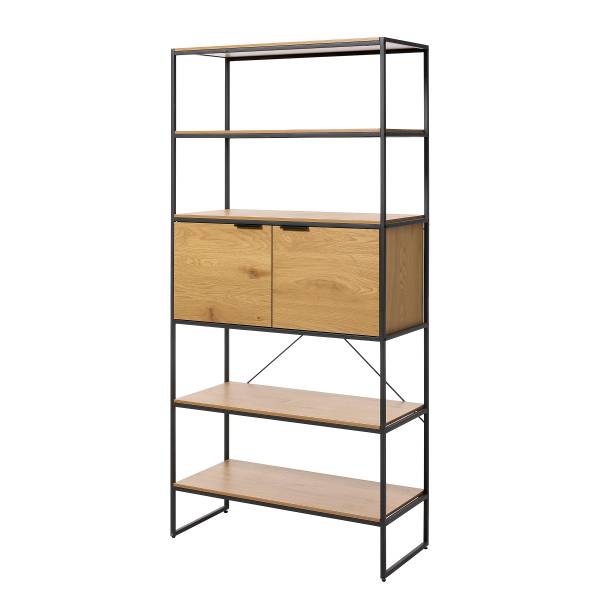 Open kast Catona eikenhouten look/zwart