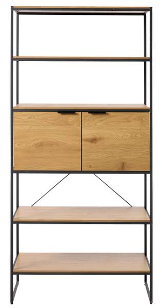 Open kast Catona eikenhouten look/zwart