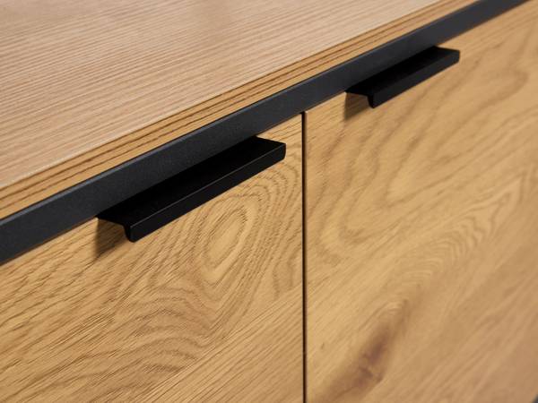 Open kast Catona eikenhouten look/zwart