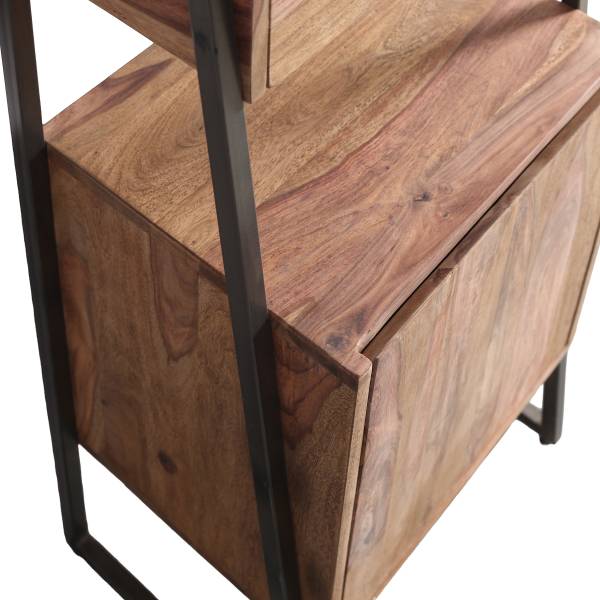 Massives Regal Shelf 1 Tür Sheesham massiv