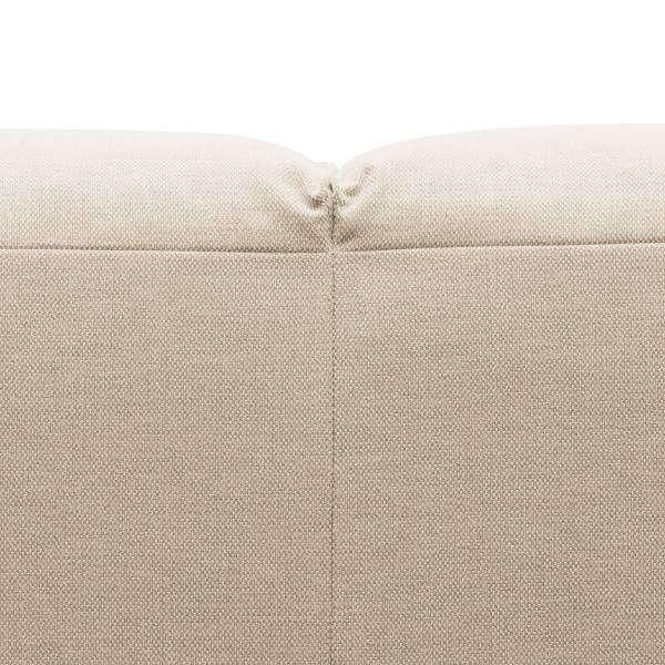 Ecksofa HUDSON mit Chaiselongue Small Webstoff Saia: Beige - Longchair davorstehend links / Ottomane rechts