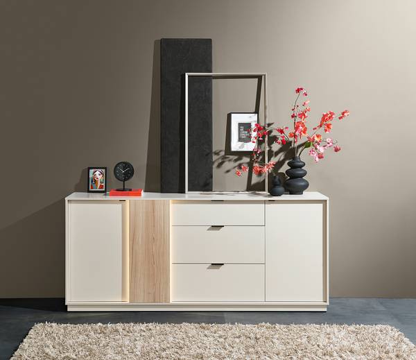 Madia con illuminazione Caballaa Cashmere / Effetto rovere