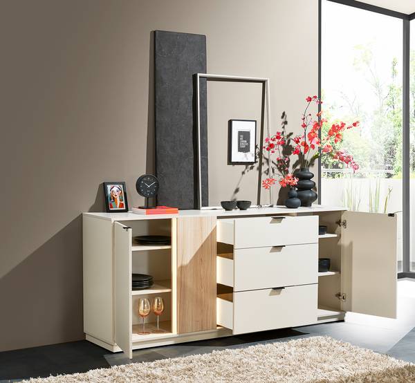 Madia con illuminazione Caballaa Cashmere / Effetto rovere