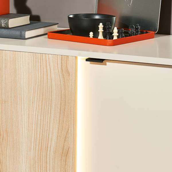 Madia con illuminazione Caballaa Cashmere / Effetto rovere