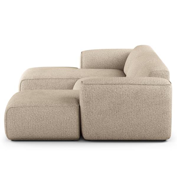 Wohnlandschaft HUDSON mit 2 Longchairs Webstoff Amaris: Beige