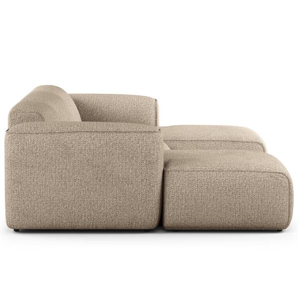Wohnlandschaft HUDSON mit 2 Longchairs Webstoff Amaris: Beige