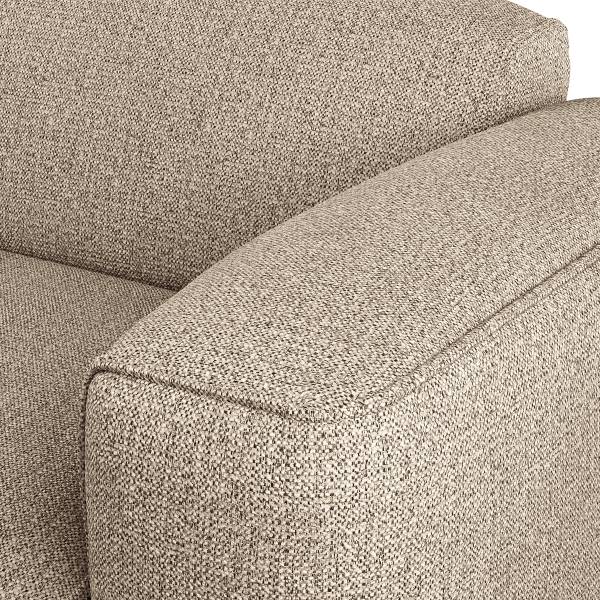 Wohnlandschaft HUDSON mit 2 Longchairs Webstoff Amaris: Beige