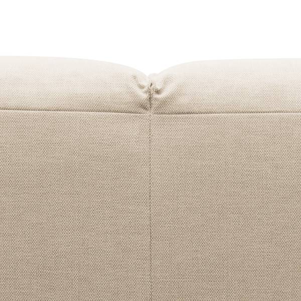 Ecksofa HUDSON mit Chaiselongue Small Webstoff Saia: Beige - Longchair davorstehend rechts / Ottomane links