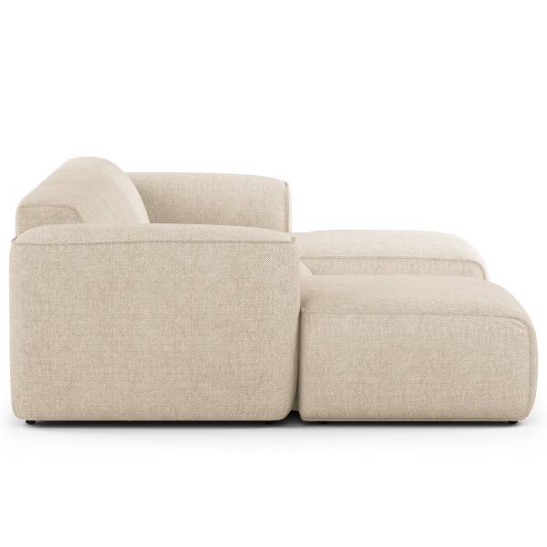 Wohnlandschaft HUDSON mit 2 Longchairs Webstoff Saia: Beige