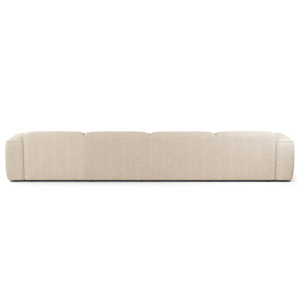 Wohnlandschaft HUDSON mit XL-Longchairs Webstoff Saia: Beige