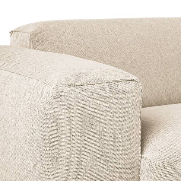Wohnlandschaft HUDSON mit XL-Longchairs Webstoff Saia: Beige