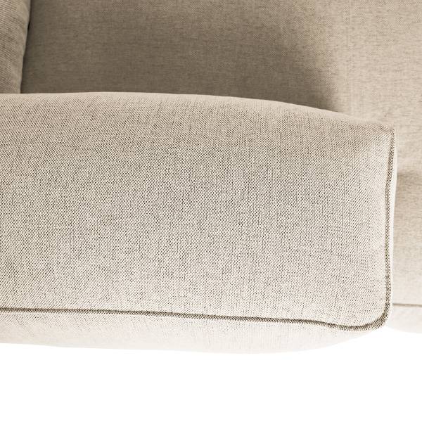 Wohnlandschaft HUDSON mit XL-Longchairs Webstoff Saia: Beige