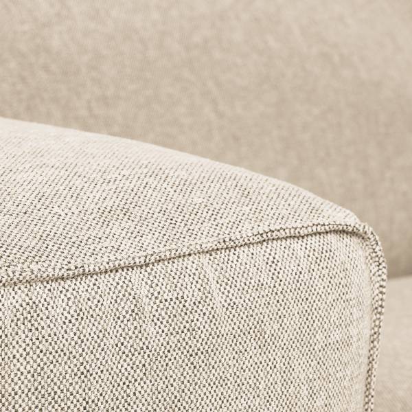Wohnlandschaft HUDSON mit XL-Longchairs Webstoff Saia: Beige