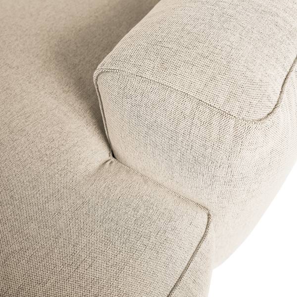 Wohnlandschaft HUDSON mit XL-Longchairs Webstoff Saia: Beige