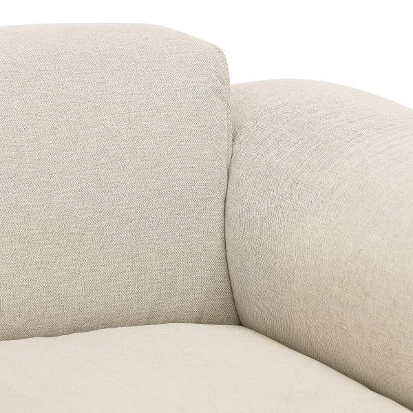 Wohnlandschaft HUDSON mit XL-Longchairs Webstoff Saia: Beige