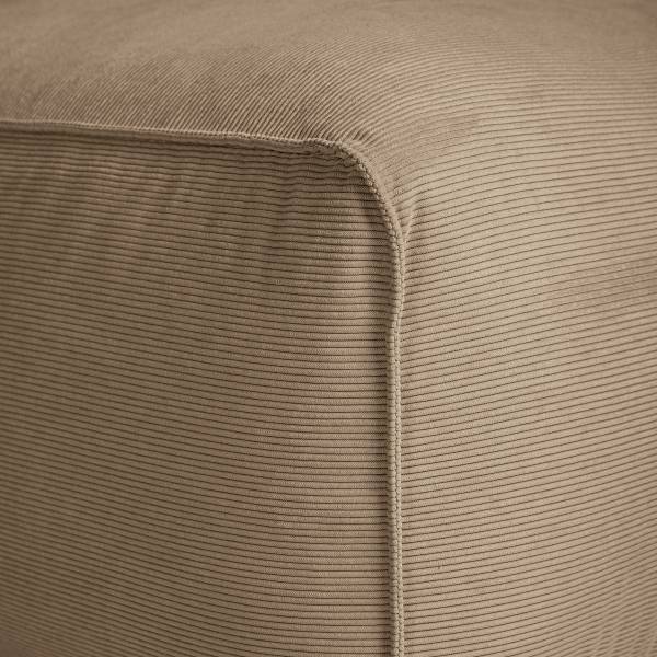 Wohnlandschaft HUDSON mit XL-Longchairs Cordstoff Snor: Taupe