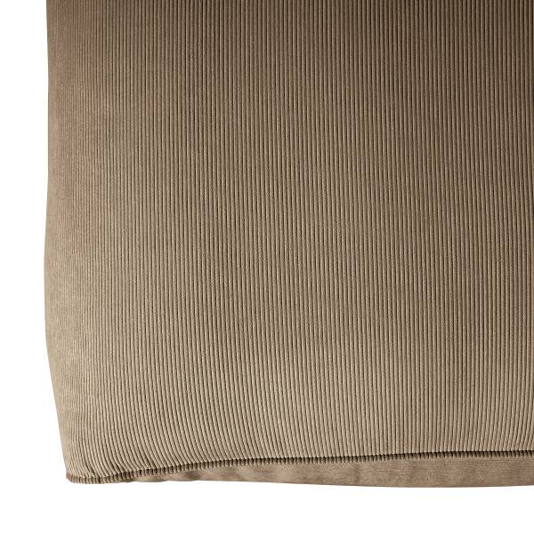 Wohnlandschaft HUDSON mit XL-Longchairs Cordstoff Snor: Taupe