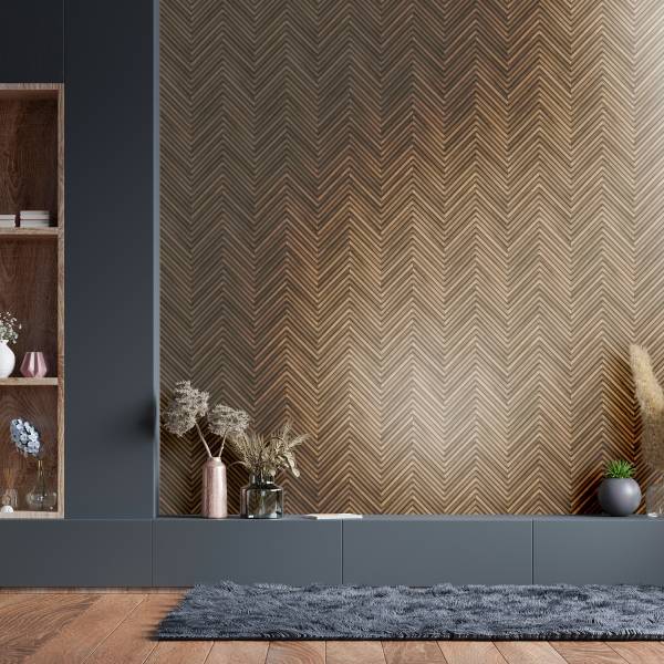 Papier peint intissé 33377 Chevrons Intissé - Marron