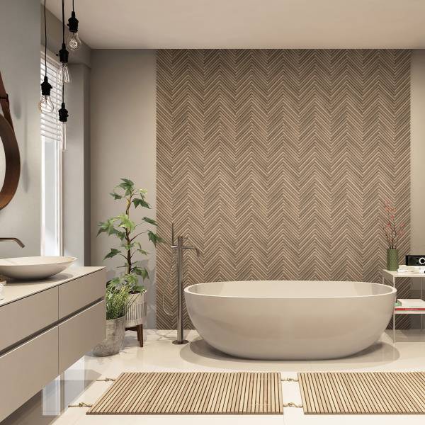 Papier peint intissé 33377 Chevrons Intissé - Marron