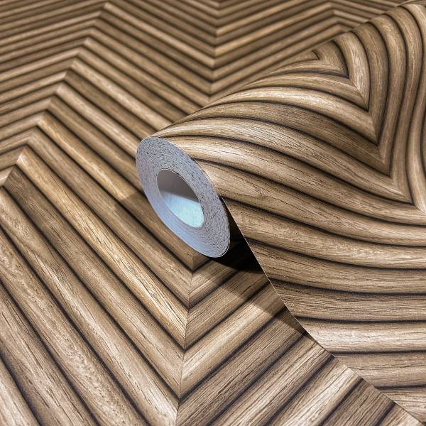 Papier peint intissé 33377 Chevrons Intissé - Marron