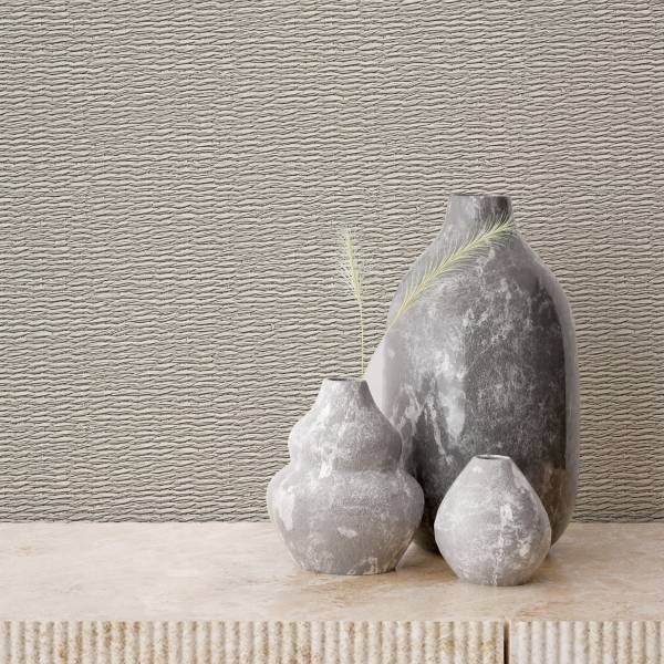 Vliestapete 33383 Textiloptik Vlies - Beige / Braun