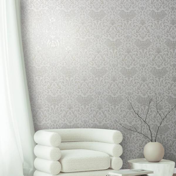 Fotomurale 35168 floreale Tessuto non tessuto - Bianco / Beige