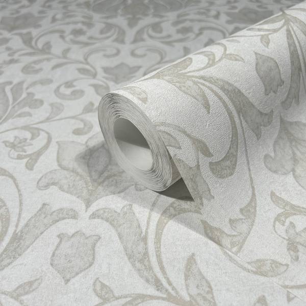 Fotomurale 35168 floreale Tessuto non tessuto - Bianco / Beige