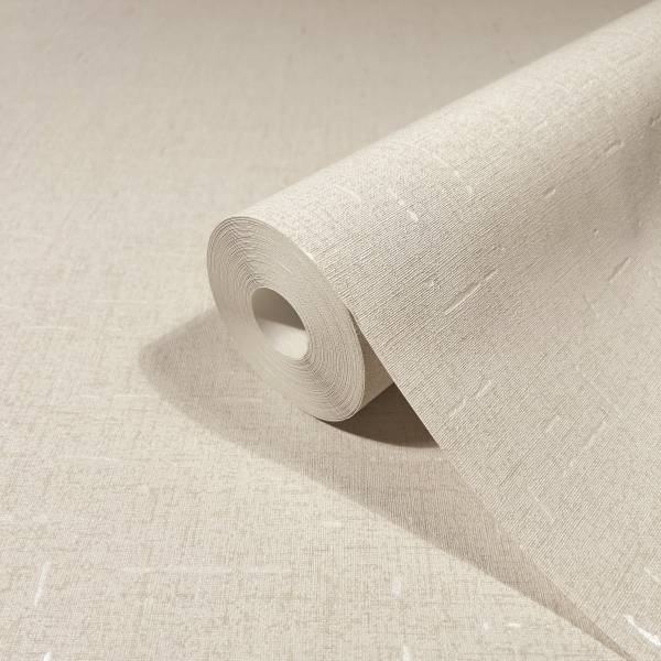 Vliestapete 35114 Uni Vlies - Beige / Weiß