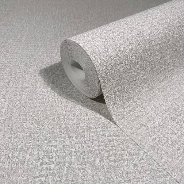 Vliestapete 35516 Putzoptik Vlies - Grau / Beige