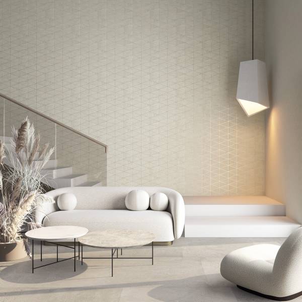 Fotomurale 33358 Triangoli Tessuto non tessuto - Beige