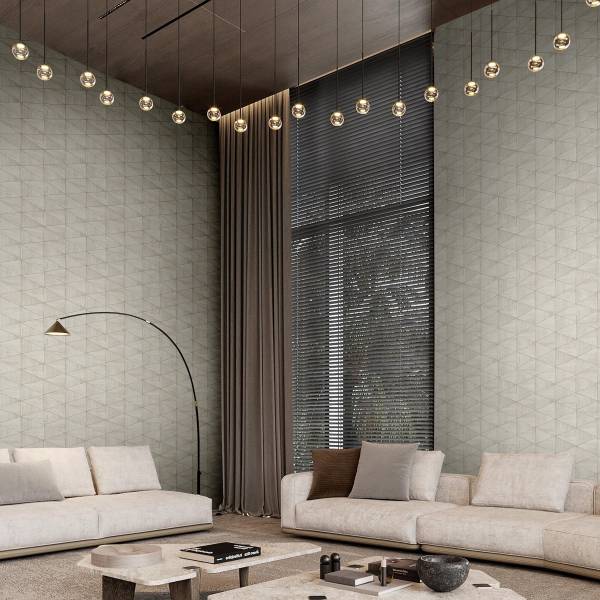 Fotomurale 33358 Triangoli Tessuto non tessuto - Beige