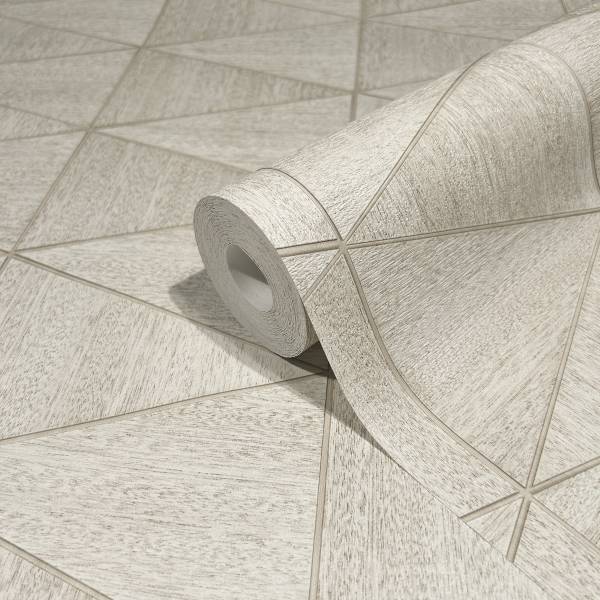 Fotomurale 33358 Triangoli Tessuto non tessuto - Beige
