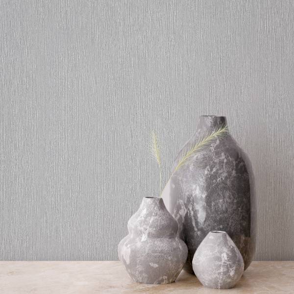 Vliestapete 35353 Uni Vlies - Grau