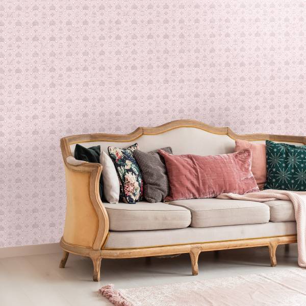 Vliesbehang 35612 Kronen vlies - roze