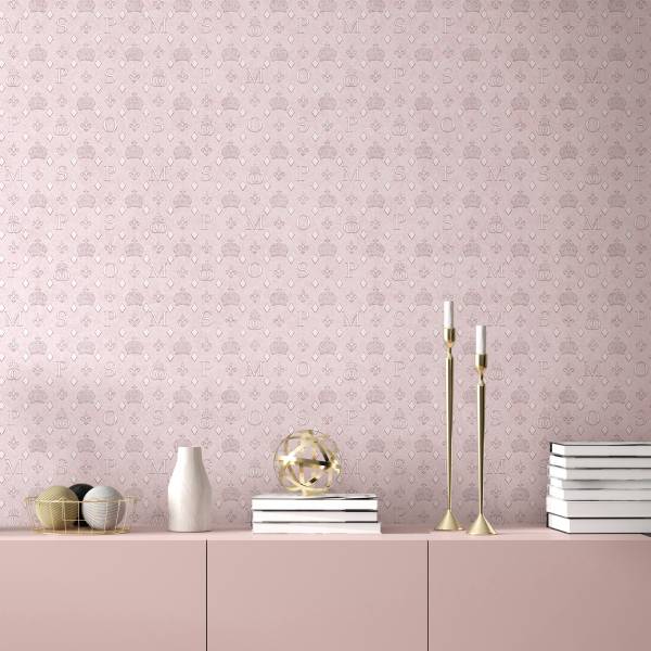 Vliesbehang 35612 Kronen vlies - roze