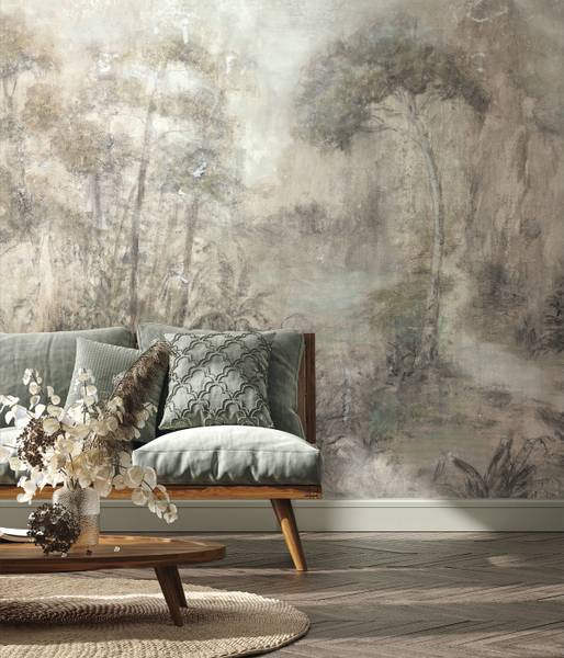 Vliestapete 35098 Wald Vlies - Beige / Braun