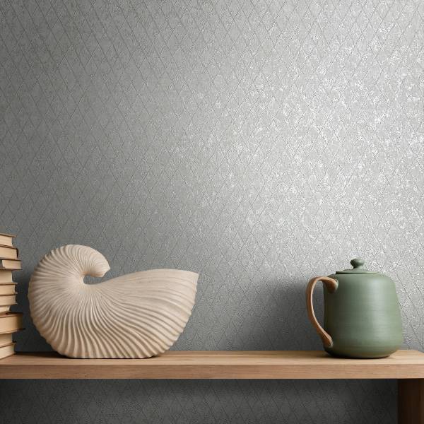 Vliestapete 35536 geometrische Linien Vlies - Grau