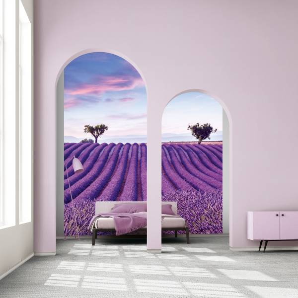 Vliestapete 35643 Landschaft Vlies - Lila