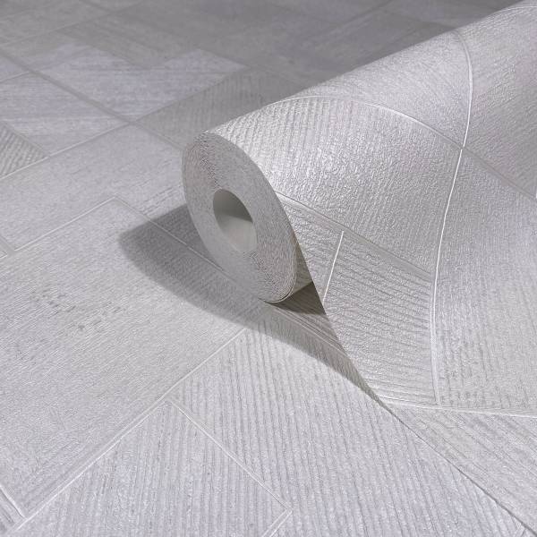 Papier peint 35508 Lignes géométriques Intissé - Blanc