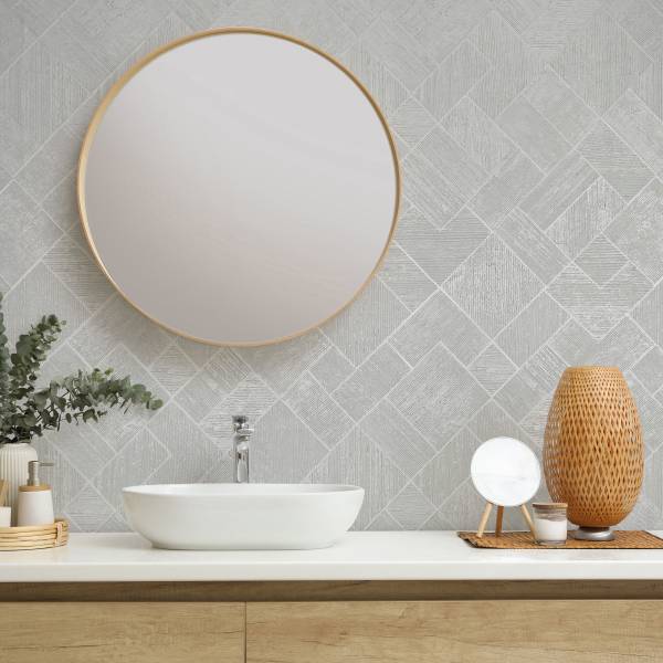 Papier peint 35508 Lignes géométriques Intissé - Blanc