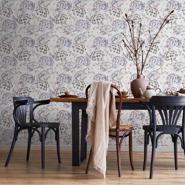 Vliestapete 35635 Floral Vlies - Grau / Braun