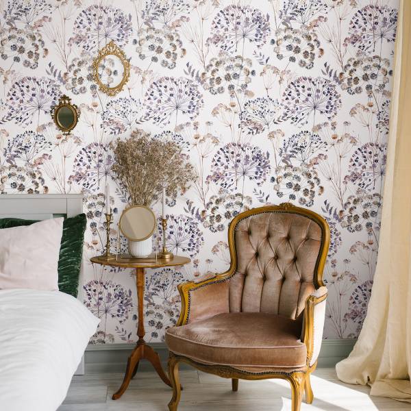 Vliestapete 35635 Floral Vlies - Grau / Braun