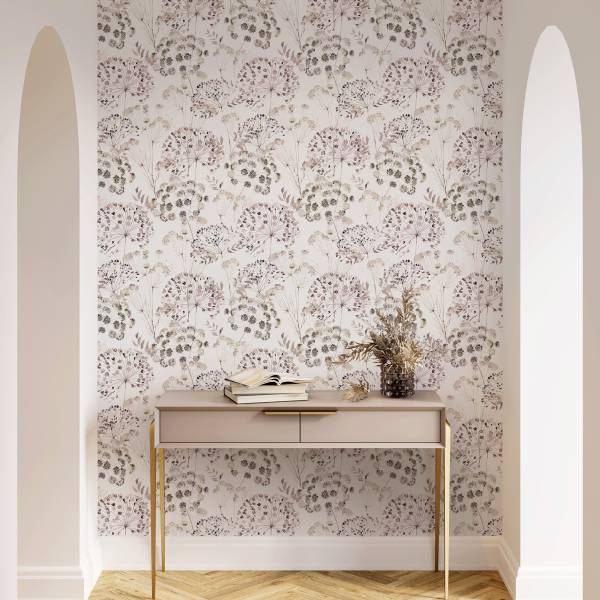 Papier peint intissé 35638 Floral Intissé - Gris / Marron