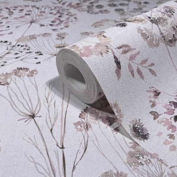 Papier peint intissé 35638 Floral Intissé - Gris / Marron