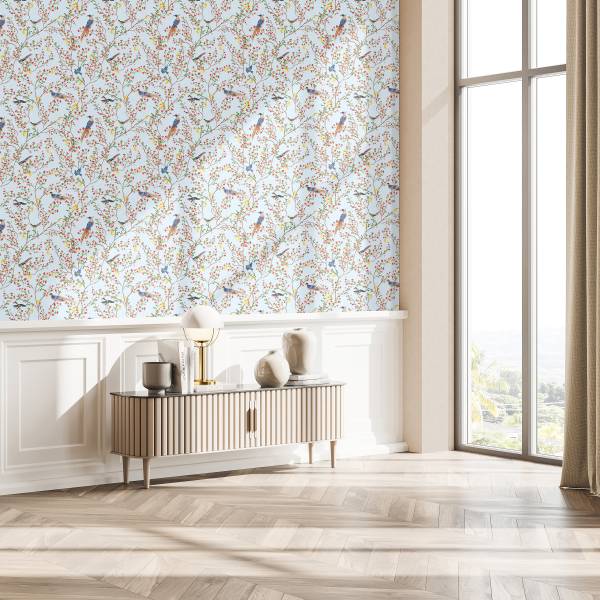 Fotomurale 35621 Uccelli Tessuto non tessuto - Multicolore