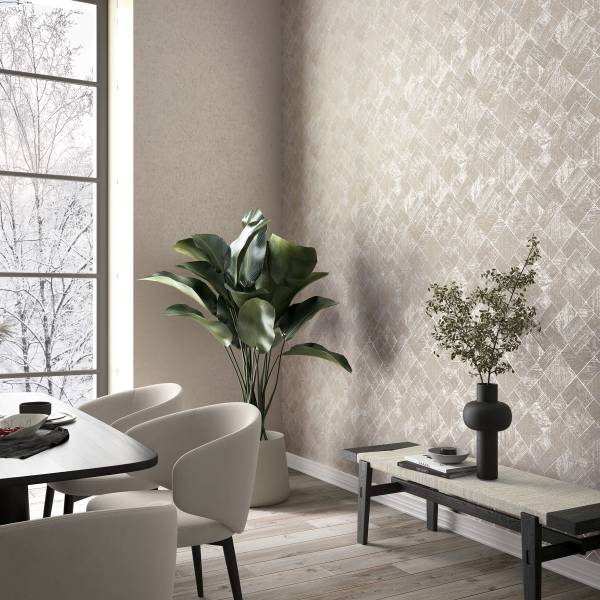 Papier peint 35509 Lignes géométriques Intissé - Beige