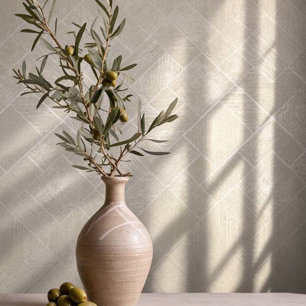Papier peint 35509 Lignes géométriques Intissé - Beige